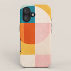 Bright Pastel Tones Geometric Abstract Artwork iPhone Case Gallery Image 1