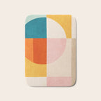 Bright Pastel Tones Geometric Abstract Artwork Bath Mat Gallery Image 1