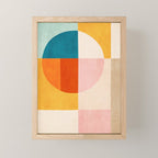 Bright Pastel Tones Geometric Abstract Artwork Mini Art Print Gallery Image 1