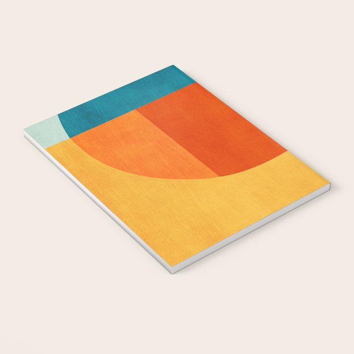Bright Pastel Tones Geometric Abstract Artwork Notebook Gallery Image 3