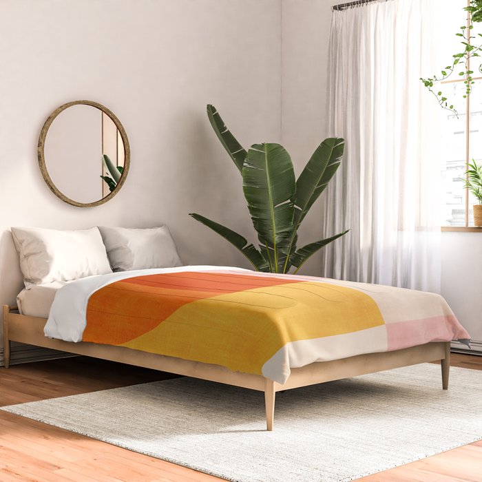 Bright Pastel Tones Geometric Abstract Artwork Comforter Gallery Image 2