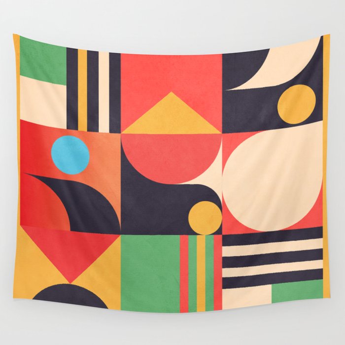 Geometric Shapes 134 Wall Tapestry Gallery Image 4