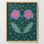 Twin Textured Flower  Serving Tray Gallery Image 1