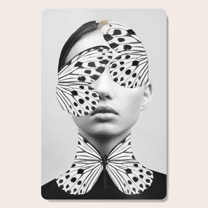 Woman Butterfly Cutting Board Gallery Image 1