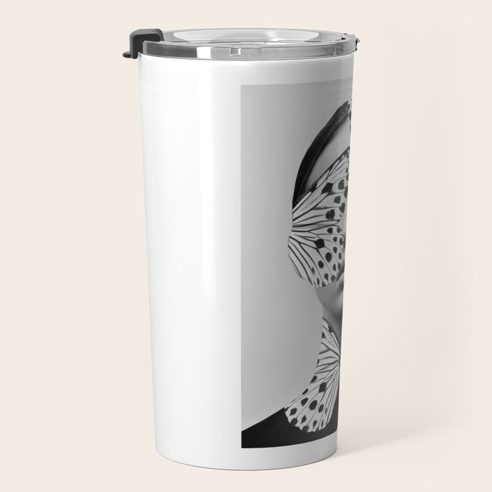Woman Butterfly Travel Mug Gallery Image 3