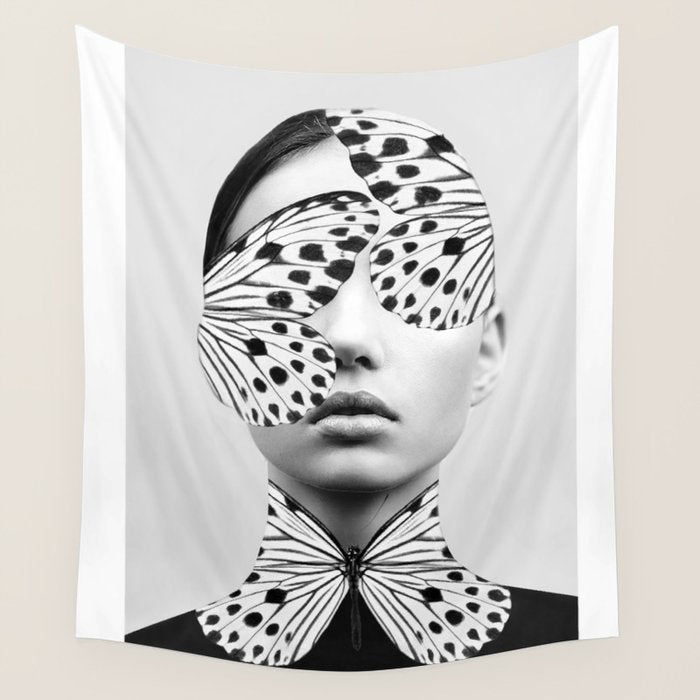 Woman Butterfly Wall Tapestry Gallery Image 4