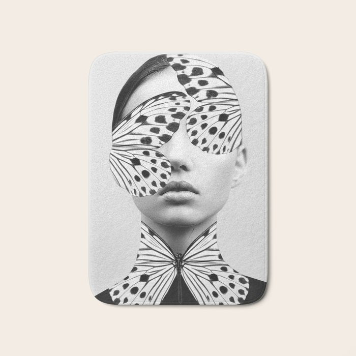 Woman Butterfly Bath Mat Gallery Image 1