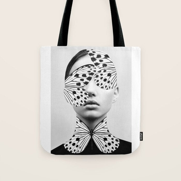 Woman Butterfly Tote Bag Gallery Image 1