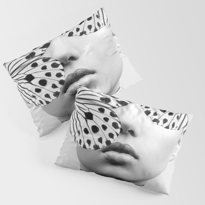 Woman Butterfly Pillow Sham Gallery Image 3