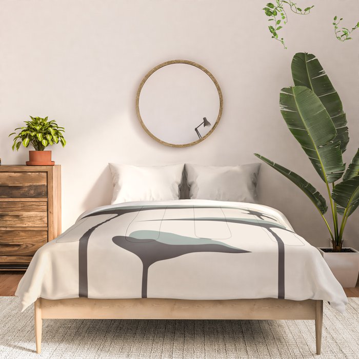 Cat and Plant 30 Comforter Gallery Image 3