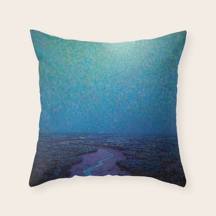 Granville Redmond Nocturnal Marsh Oil Painting American Art Throw Pillow Gallery Image 6