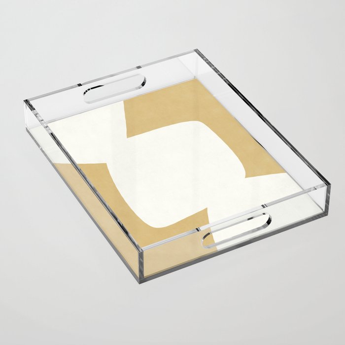 Minimal Shapes gold Acrylic Tray Gallery Image 1