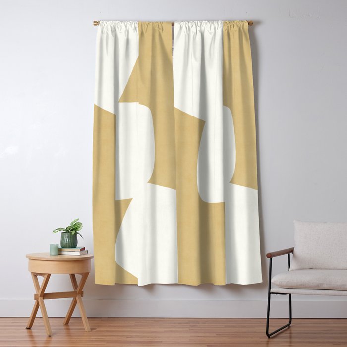 Minimal Shapes gold Window Curtain Gallery Image 1