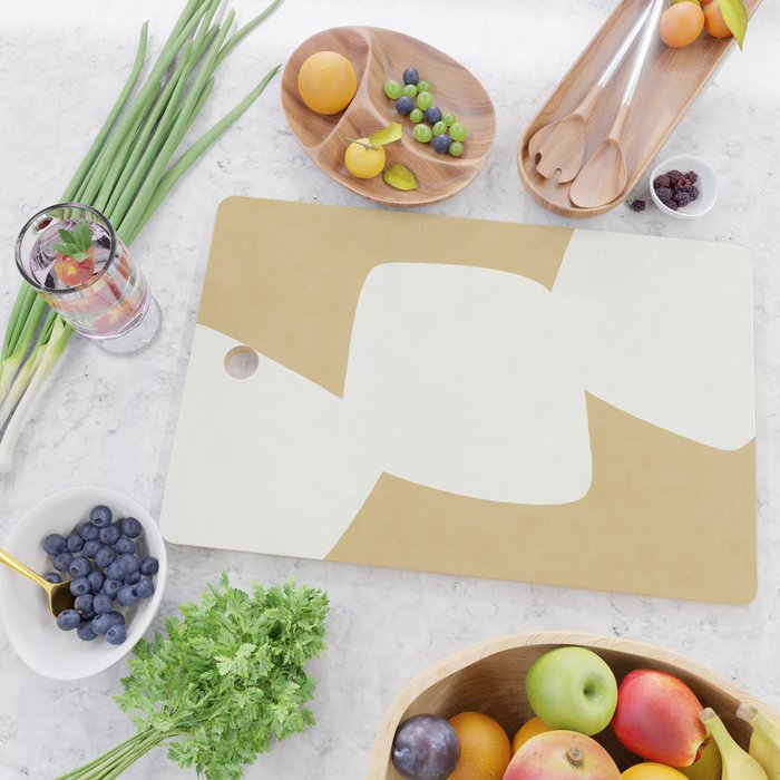 Minimal Shapes gold Cutting Board Gallery Image 2