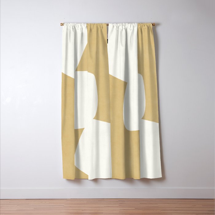 Minimal Shapes gold Window Curtain Gallery Image 3