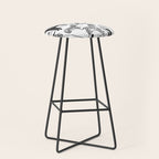 Geometric sweet wet noses // white background black and white dogs Stool Gallery Image 1