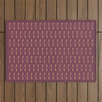 Dragonfly Pattern XIII Mauve Outdoor Rug Gallery Image 1
