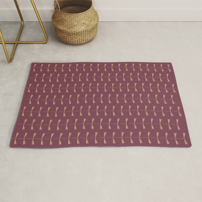 Dragonfly Pattern XIII Mauve Rug Gallery Image 1