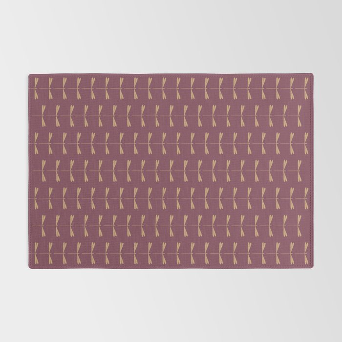 Dragonfly Pattern XIII Mauve Rug Gallery Image 2