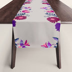 Mexican Bird Motif Gray Table Runner Gallery Image 1