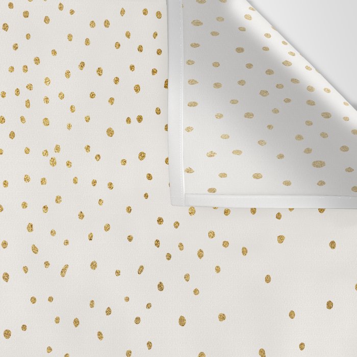 Falling Stars Metallic Gold Dot Pattern Wall Tapestry Gallery Image 3
