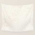 Falling Stars Metallic Gold Dot Pattern Wall Tapestry Gallery Image 4