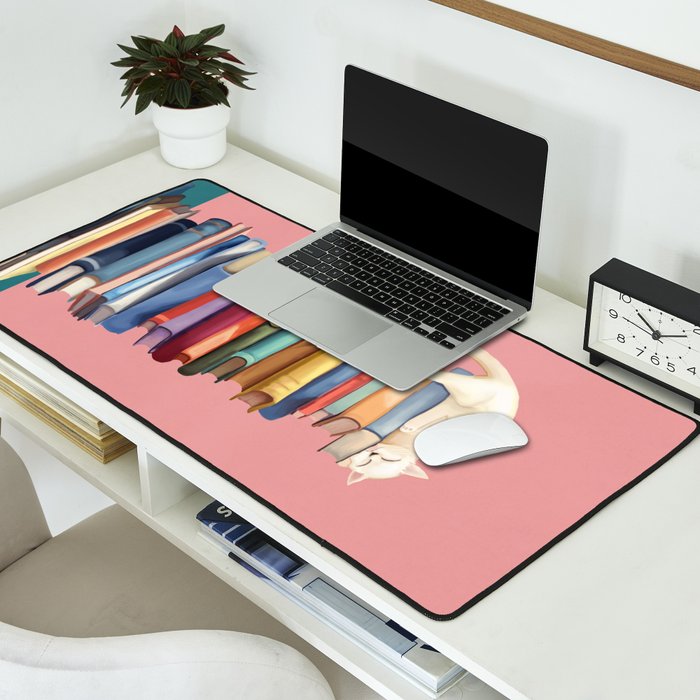 Where the Cat Dreams Desk Mat Gallery Image 2