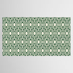 Hunter Green Leaf Motif Tablecloth Gallery Image 2