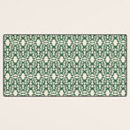 Hunter Green Leaf Motif Desk Mat Gallery Image 3