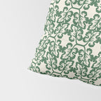Hunter Green Leaf Motif Pillow Sham Gallery Image 4