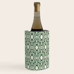 Hunter Green Leaf Motif Wine Chiller Gallery Image 2