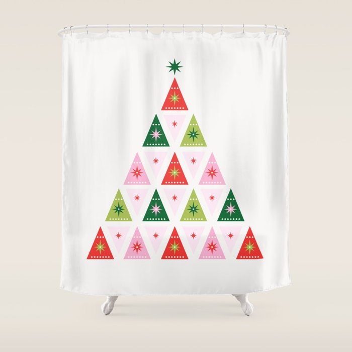 Merry Christmas Tree Shower Curtain Gallery Image 1