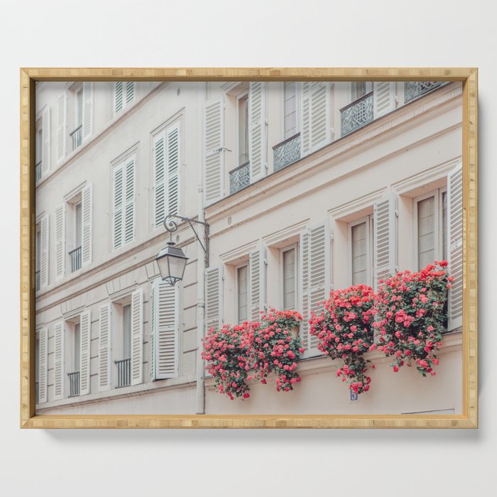 Montmartre Spring - Paris Photograph, Travel Photography Serving Tray Gallery Image 1