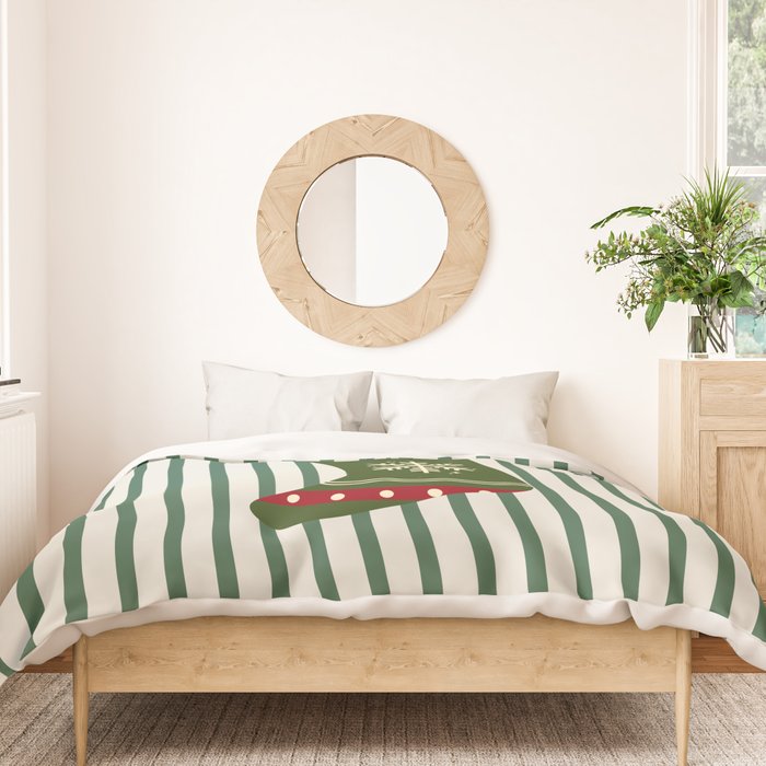 Christmas Stocking Green Duvet Cover Gallery Image 3