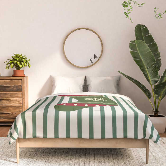 Christmas Stocking Green Comforter Gallery Image 3
