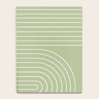 Minimal Line Curvature XXII Pastel Green Mid Century Modern Arch Abstract Notebook Gallery Image 4