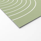 Minimal Line Curvature XXII Pastel Green Mid Century Modern Arch Abstract Welcome Mat Gallery Image 2
