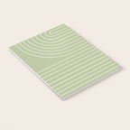 Minimal Line Curvature XXII Pastel Green Mid Century Modern Arch Abstract Notebook Gallery Image 3