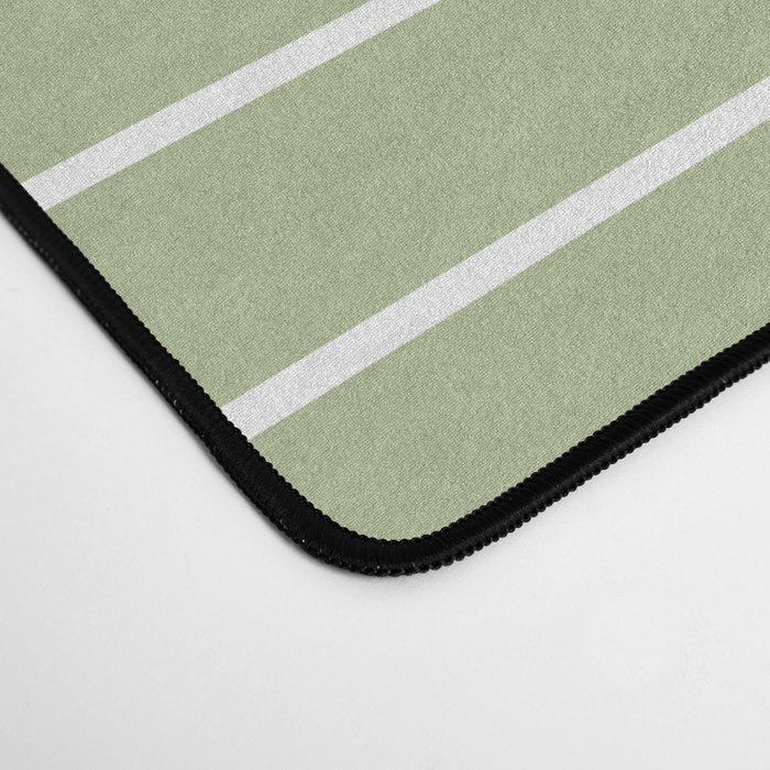 Minimal Line Curvature XXII Pastel Green Mid Century Modern Arch Abstract Desk Mat Gallery Image 4