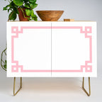 Pink Greek Key Border Credenza Gallery Image 1