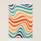 Retro 70s Color Palette | Optical Wave Illusion Stationery Card Gallery Image 2