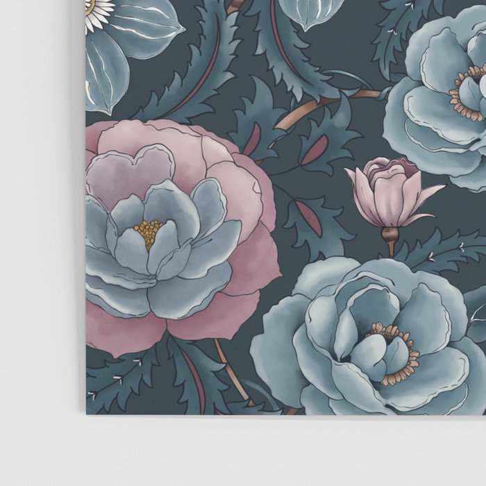 Dark Floral Elegance Poster Gallery Image 3