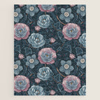 Dark Floral Elegance Jigsaw Puzzle Gallery Image 1