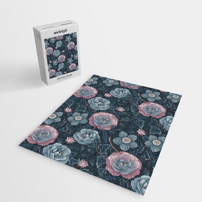 Dark Floral Elegance Jigsaw Puzzle Gallery Image 2