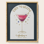 Dry Martini Cocktail Zodiac Sign Serving Tray Gallery Image 1