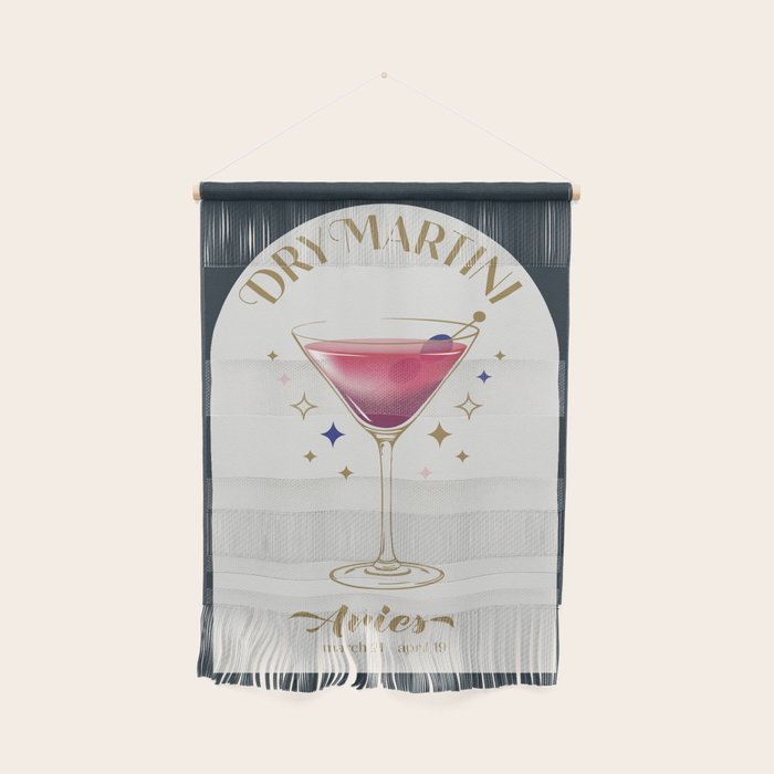Dry Martini Cocktail Zodiac Sign Wall Hanging Gallery Image 1
