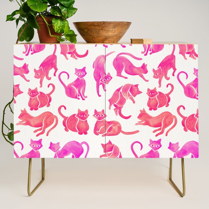 Cat Positions - Pink OmbrÃ© Palette Credenza Gallery Image 1