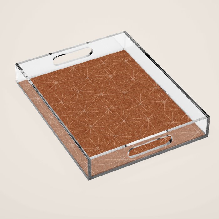 starburst woven - ginger Acrylic Tray Gallery Image 1