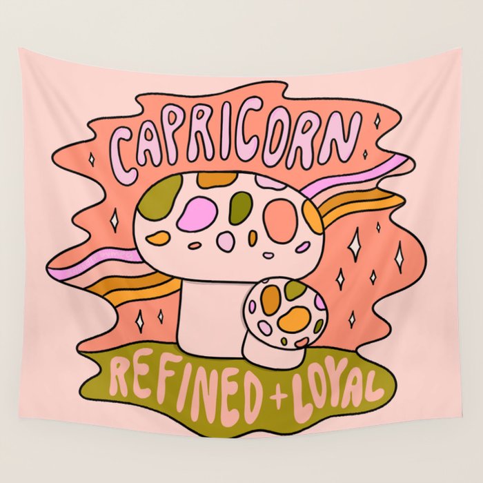Capricorn Mushroom Wall Tapestry Gallery Image 1