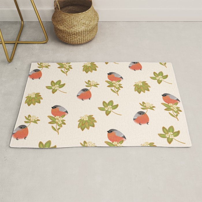 Eurasian bullfinch Rug Gallery Image 1